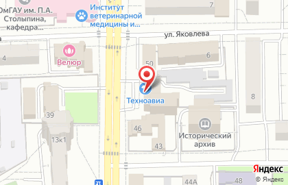 Компания Техноавиа на улице Орджоникидзе на карте