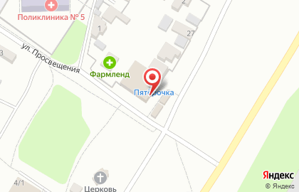 Супермаркет Пятёрочка в Дзержинском районе на карте