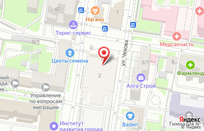 Магазин зоотоваров на ул. Чехова, 2 на карте
