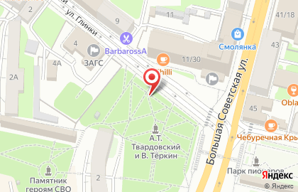 Сити-форматы от Север на улице Глинки на карте