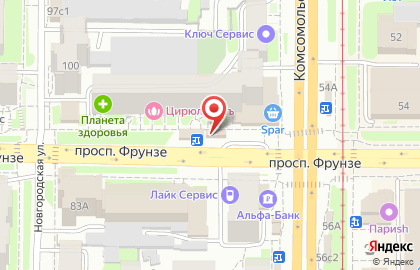МКК Аванс на проспекте Фрунзе на карте