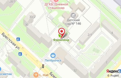 Киоск по продаже хлебобулочных изделий в Дзержинском районе на карте