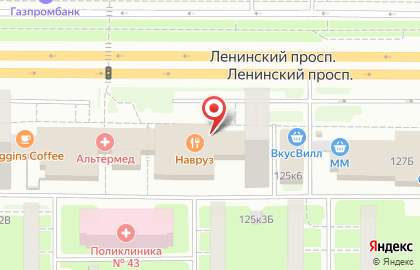 Оптовая фирма Невский проект на Ленинском проспекте на карте