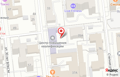 Общежитие на улице Декабристов на карте