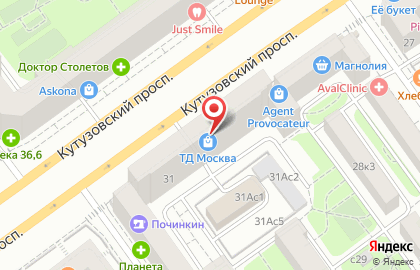 ЗАО Астрайт на Кутузовском проспекте на карте
