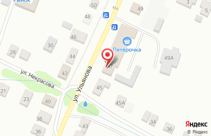 Продовольственный магазин Континент на улице Ульянова на карте