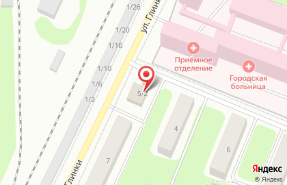 Закусочная на улице Глинки на карте