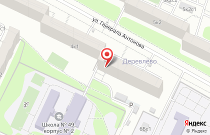 ОДС Инженерная служба района Коньково на улице Генерала Антонова на карте