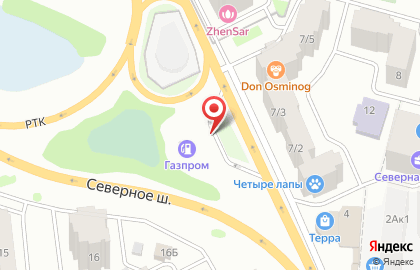 АЗС Газпром в Ростове-на-Дону на карте