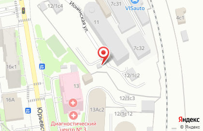 Шиномонтажная мастерская в Юрьевском переулке на карте
