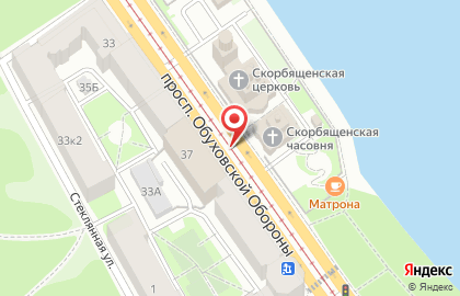 МОЙ на проспекте Обуховской Обороны на карте