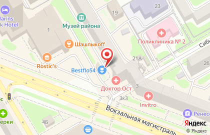 Магазин цветов BestFlo54 на Площади Гарина-Михайловского на карте