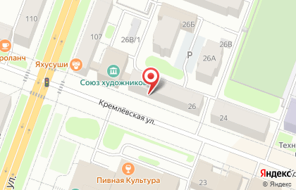 Торгово-монтажная компания Окна 21 века на Кремлевской улице на карте