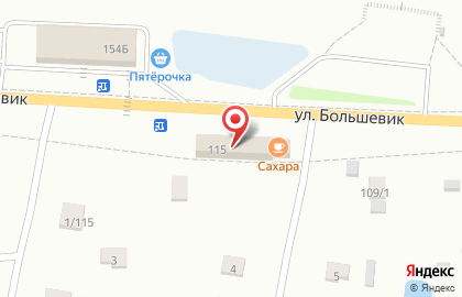 Супермаркет Дикси на улице Большевик на карте