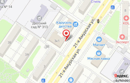 Отдел полиции №11 Управление МВД России по г. Омску на 21-ой Амурской улице на карте
