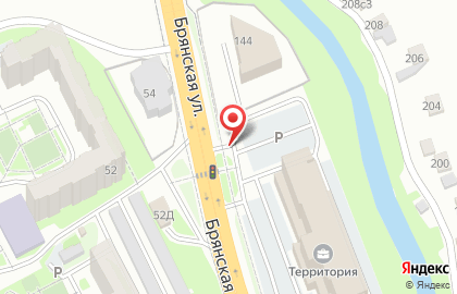 Шиномонтажная мастерская на Брянской улице на карте
