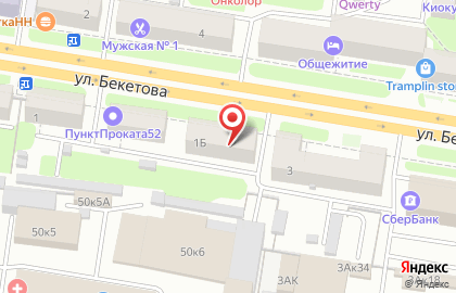 Сова на улице Бекетова на карте