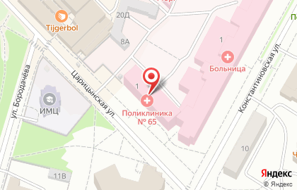 Поликлиника Николаевская больница на Царицынской улице на карте