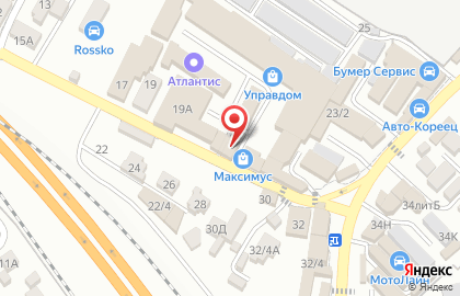 Продовольственный магазин на Авиационной улице на карте