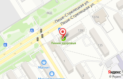 Аптека Линия здоровья на Пеше-Стрелецкой улице на карте
