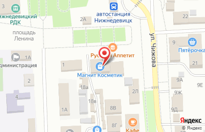 Киоск быстрого питания Русский аппетит на площади Ленина, 5 на карте