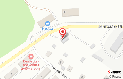 Магазин алкогольной продукции Люкс на Центральной улице на карте
