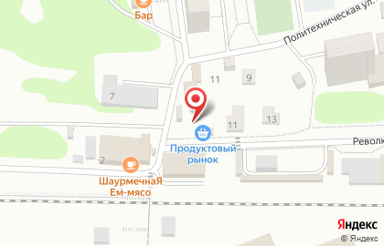 Магазин по продаже фруктов и овощей на Политехнической улице на карте