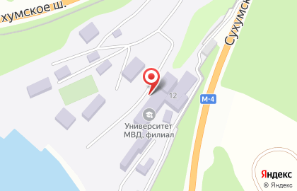 Краснодарский университет МВД России на Сухумском шоссе на карте