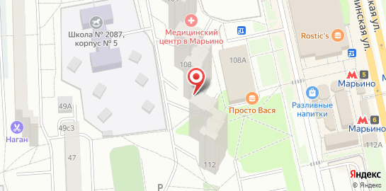 Клиника неврологии и ортопедии ЗдравКлиник на Люблинской улице на карте
