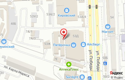 Магазин тканей в Астрахани на карте