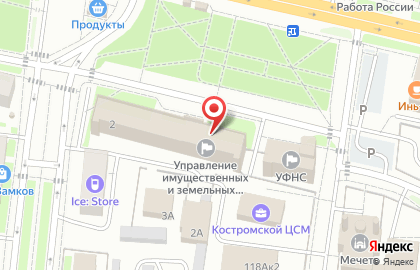 Управление Федеральной налоговой службы по Костромской области на площади Конституции на карте