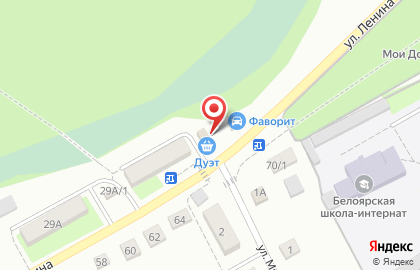 Служба заказа легкового транспорта Фаворит на улице Ленина на карте