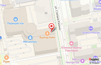 Ресторан быстрого питания Бургер Кинг в Чкаловском районе на карте