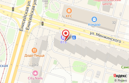 Банкомат МКБ на улице Менжинского на карте