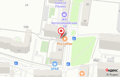 Зоомагазин Верные друзья на Артиллерийской улице на карте