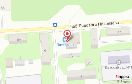 Супермаркет Пятёрочка в Бежецке на карте