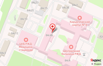 Центральная клиническая больница №1, ОАО РЖД на карте