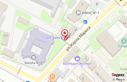 СДМ-Банк на улице Карла Маркса, 1а в Раменском на карте