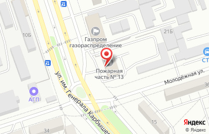 Пожарная часть №13, г. Волжский на карте