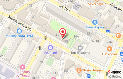 Tac на Московской улице на карте