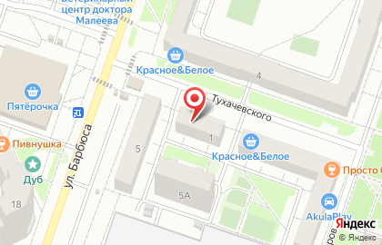 Магазин Стрекоза на улице Тухачевского на карте