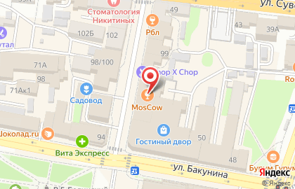 Караоке Gastrobar Moscow на карте