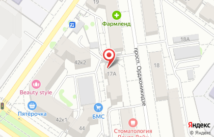Банк ОТКРЫТИЕ на проспекте Орджоникидзе на карте