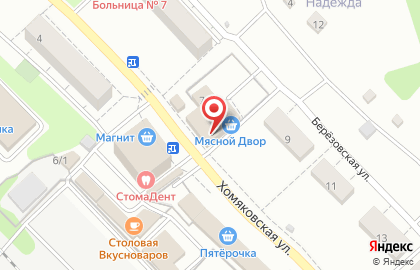 Супермаркет Дикси в Зареченском районе на карте