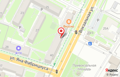Рено на Вокзальной улице на карте