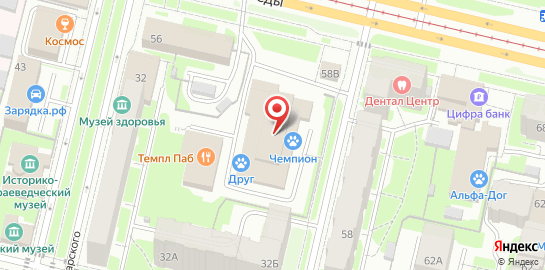 Ветеринарная клиника Чемпион на карте