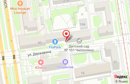 Бульвар в Новосибирске на карте