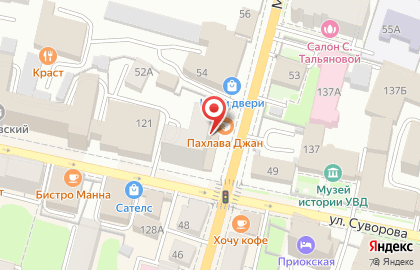 Зоомагазин Лесси на улице Суворова на карте