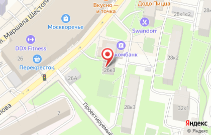 Продуктовый магазин в Москве на карте