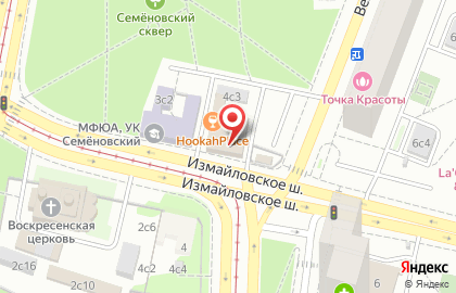 Центр паровых коктейлей HookahPlace на метро Семёновская на карте